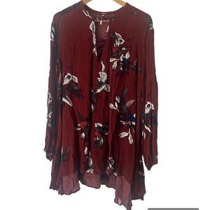 Free People Bohemian Style Long sleeve Flowy Dress Size S